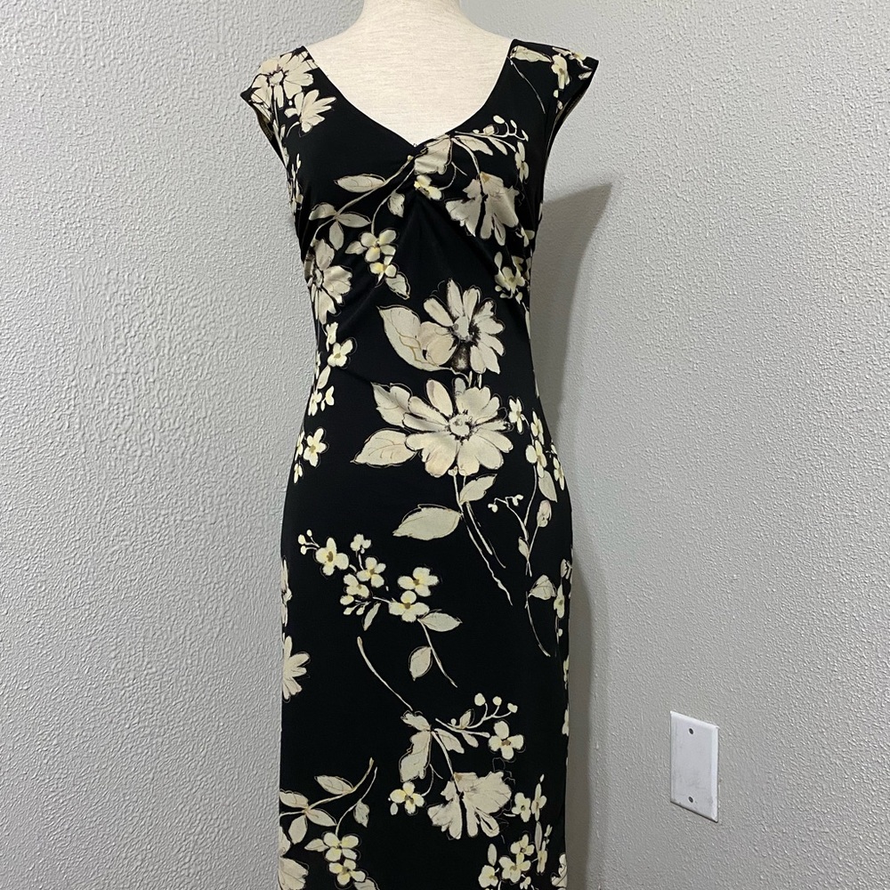 Black floral dress